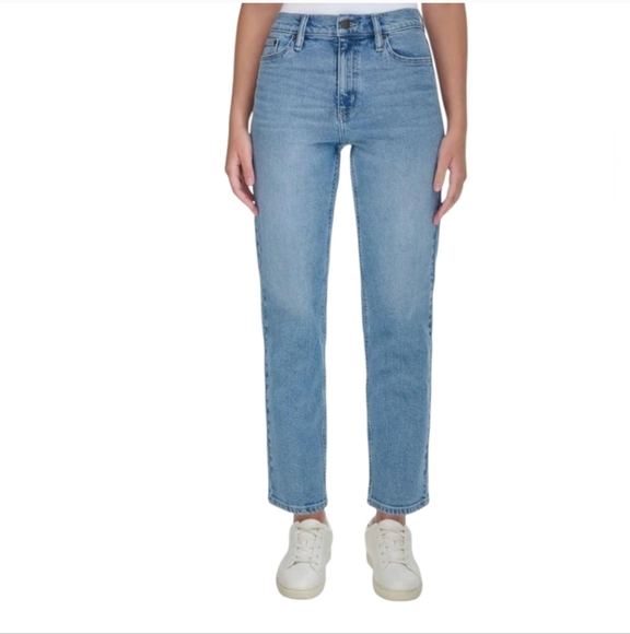 NWT Calvin Klein Women High Rise Straight Leg Jean Light Blue 10 14 4 - Picture 1 of 8